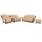 Leather Sofa Set in Beige by Nieri Victoria, Set of 4 1