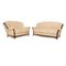 Vintage Leather Sofa Set in Beige by Nieri Victoria, Set of 2 1