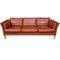 Large Scandinavian 3-Seater Leather Sofa 2