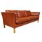 Large Scandinavian 3-Seater Leather Sofa 6
