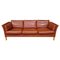 Large Scandinavian 3-Seater Leather Sofa 1