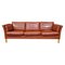 Large Scandinavian 3-Seater Leather Sofa 7