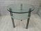 Vintage Glass and Chrome Side Table, 1980s, Image 1
