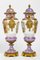 19th Century Iridescent Sèvres Porcelain and Gilt Bronze Covered Vases, Set of 2 5