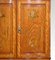 Painted Satinwood Serpentine Two Door Wardrobe, 1890s 4