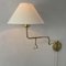 Lámpara de pared articulada de latón, años 50, Imagen 13