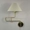 Lampada da parete articolata in ottone, anni '50, Immagine 2
