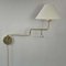 Lampada da parete articolata in ottone, anni '50, Immagine 4