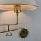 Lampada da parete articolata in ottone, anni '50, Immagine 10