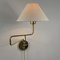 Lámpara de pared articulada de latón, años 50, Imagen 7