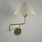 Lampada da parete articolata in ottone, anni '50, Immagine 14