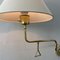 Lampada da parete articolata in ottone, anni '50, Immagine 9