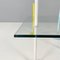 Italian Modern Rectangular Coffe Table in Glass and Colored Metal Rods, 1980s 6