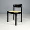 Modern Italian Straw and Black Wood Chair, 1970s 2