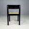 Moderner Italienischer Stuhl aus Stroh & Schwarzem Holz, 1970er 5