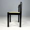 Modern Italian Straw and Black Wood Chair, 1970s 4