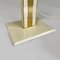 Modern Italian Ground Lamp in Brass, Metal and White White Fabric, 1980s 7