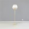 Modern Italian Ground Lamp in Brass, Metal and White White Fabric, 1980s 4