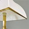 Modern Italian Ground Lamp in Brass, Metal and White White Fabric, 1980s 8