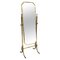 Art Deco ItalianFull-Length Self-Supporting Tilting Floor Mirror in Brass, 1940s, Image 1