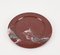 Roter Mid-Century Marmor Teller aus Porphyr, 1950er 2