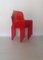 Roter Stadiontisch & Selene Stühle von Vico Magistretti für Artemide, Italien, 1970er, 5er Set 11