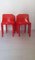 Mesa Stadium y sillas Selene en rojo de Vico Magistretti para Artemide, Italia, años 70. Juego de 5, Imagen 17