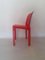Mesa Stadium y sillas Selene en rojo de Vico Magistretti para Artemide, Italia, años 70. Juego de 5, Imagen 22