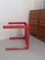 Mesa Stadium y sillas Selene en rojo de Vico Magistretti para Artemide, Italia, años 70. Juego de 5, Imagen 4