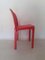Mesa Stadium y sillas Selene en rojo de Vico Magistretti para Artemide, Italia, años 70. Juego de 5, Imagen 20