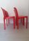 Mesa Stadium y sillas Selene en rojo de Vico Magistretti para Artemide, Italia, años 70. Juego de 5, Imagen 13