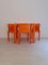 Stadium Table and Selene Chairs by Vico Magistretti for Artemide, Italy, 1970s, Set of 4 4