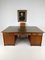 Antique Partner Desk in Oak, 1890s 11