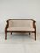 Neoclassical Carved Swan Bench in Beige, 1940s 1