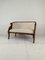 Neoclassical Carved Swan Bench in Beige, 1940s 2