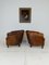 Patinated Sheep Leather Chairs, Set of 2 4