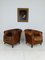 Patinated Sheep Leather Chairs, Set of 2 3