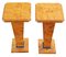 Late 20th Century Burr Yew Pedestal Lamp or Side Tables, 1990s, Set of 2, Image 4