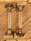 Hohe Mid-Century Messing Palmen Kerzenhalter mit geschliffenem Glas Stiel, 2 . Set 4