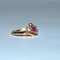 Vintage Gold Ring with Diamonds and Ruby, Image 9