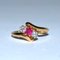 Vintage Gold Ring with Diamonds and Ruby, Image 8