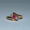 Vintage Gold Ring with Diamonds and Ruby, Image 15
