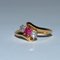 Vintage Gold Ring with Diamonds and Ruby 2