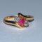 Vintage Gold Ring with Diamonds and Ruby, Image 16