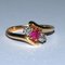 Vintage Gold Ring with Diamonds and Ruby 1