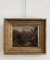 Giuseppe Bisi, Paysage romantique avec scène de bataille, Oil on Wood, Framed 1