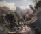 Giuseppe Bisi, Paysage romantique avec scène de bataille, Oil on Wood, Framed 2