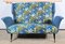 2-Sitzer Sofa aus azurblauem Stoff, 1940er 32