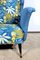 2-Seater Sofa in Azure Blue Fabric, 1940s, Image 12