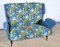 2-Seater Sofa in Azure Blue Fabric, 1940s 35